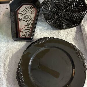 Black Halloween Party Decoration Set